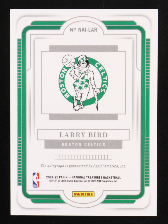 Larry Bird 2024-25 Panini National Treasures National Archives Ink #29 #37/49 at PristineAuction.com Larry Bird 2024-25 Panini National Treasures National Archives Ink #29 #37/49 at PristineAuction.com