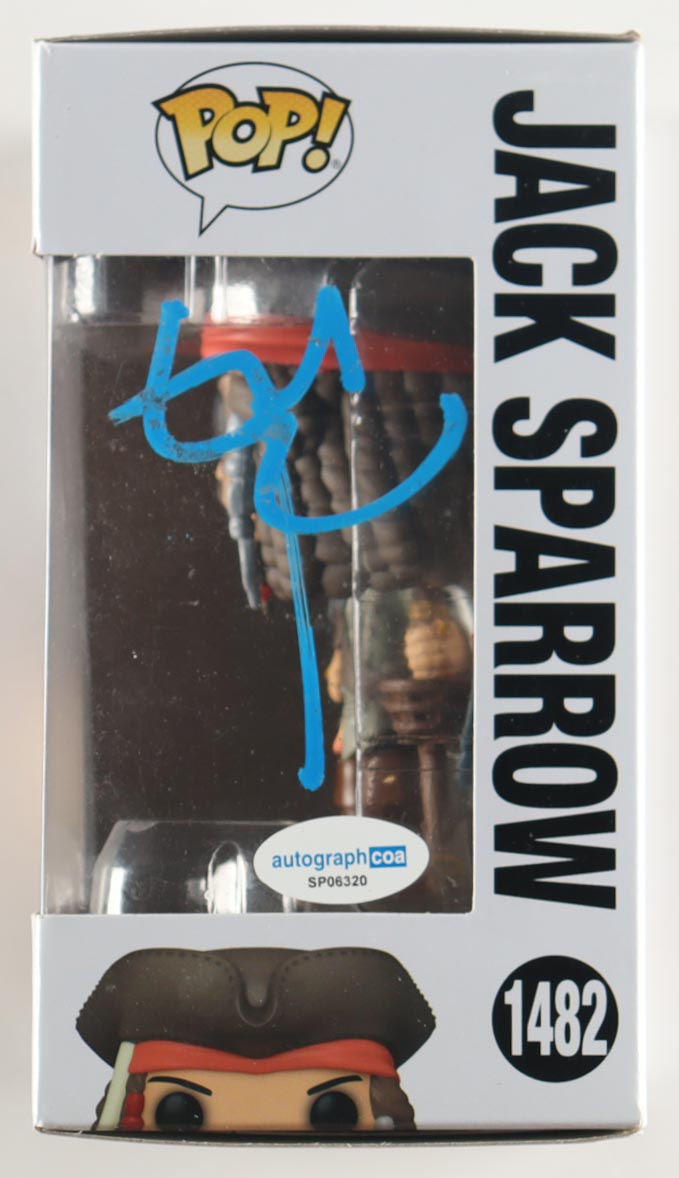 Johnny Depp Signed "Pirates Of The Caribbean" #1482 Jack Sparrow Funko Pop! Vinyl Figure (ACOA) at PristineAuction.com Johnny Depp Signed "Pirates Of The Caribbean" #1482 Jack Sparrow Funko Pop! Vinyl Figure (ACOA) at PristineAuction.com