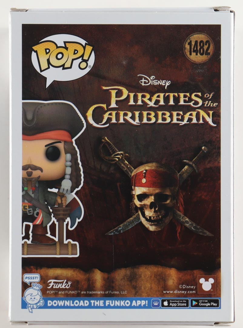 Johnny Depp Signed "Pirates Of The Caribbean" #1482 Jack Sparrow Funko Pop! Vinyl Figure (ACOA) at PristineAuction.com Johnny Depp Signed "Pirates Of The Caribbean" #1482 Jack Sparrow Funko Pop! Vinyl Figure (ACOA) at PristineAuction.com