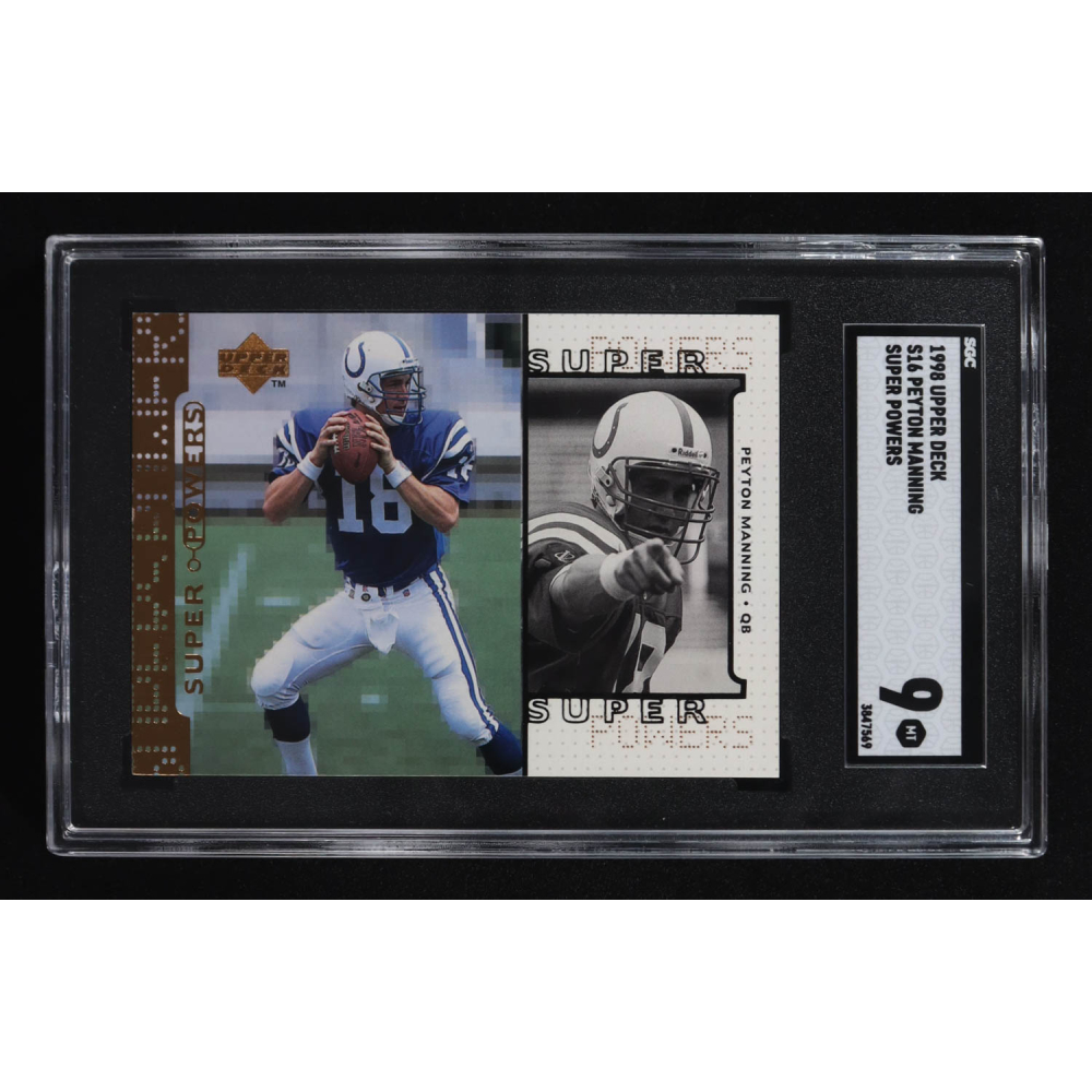 Peyton Manning 1998 Upper Deck Super Powers #S-16 RC (SGC 9) at PristineAuction.com
