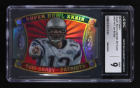 Tom Brady 2011 Topps Super Bowl XXXIX Legends Die-Cuts #SB-49 (CGC 9) at PristineAuction.com