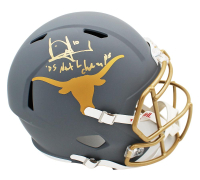 Vince Young Signed Texas Longhorns Full-Size Slate Alternate Speed Helmet Inscribed "'05 Nat'l Champs" (Schwartz) at PristineAuction.com
