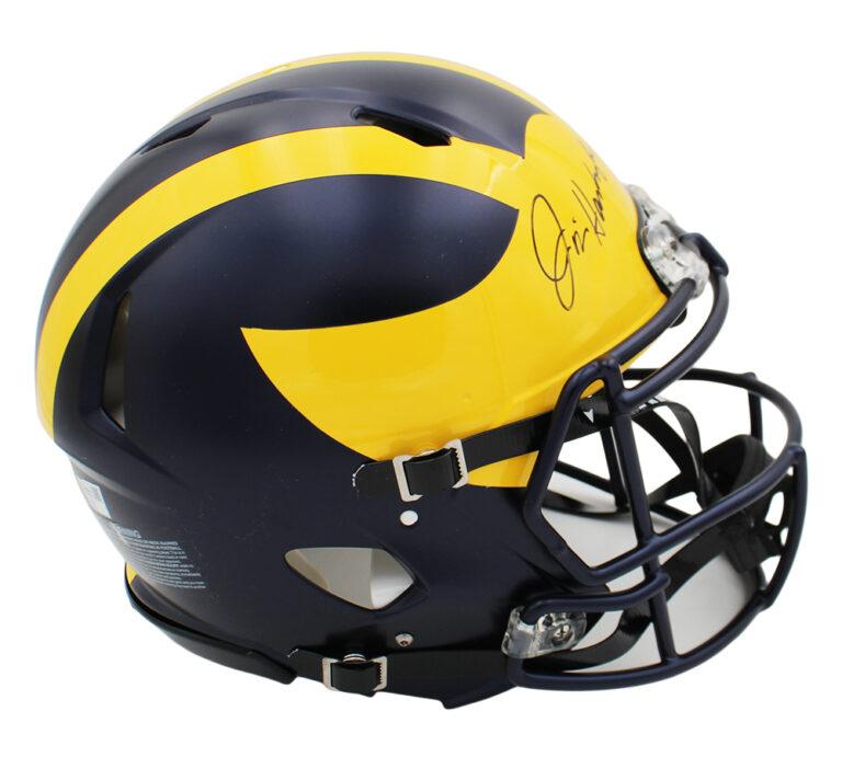 Jim Harbaugh Signed Michigan Wolverines Full-Size Authentic On-Field Speed Helmet (Fanatics) at PristineAuction.com Jim Harbaugh Signed Michigan Wolverines Full-Size Authentic On-Field Speed Helmet (Fanatics) at PristineAuction.com