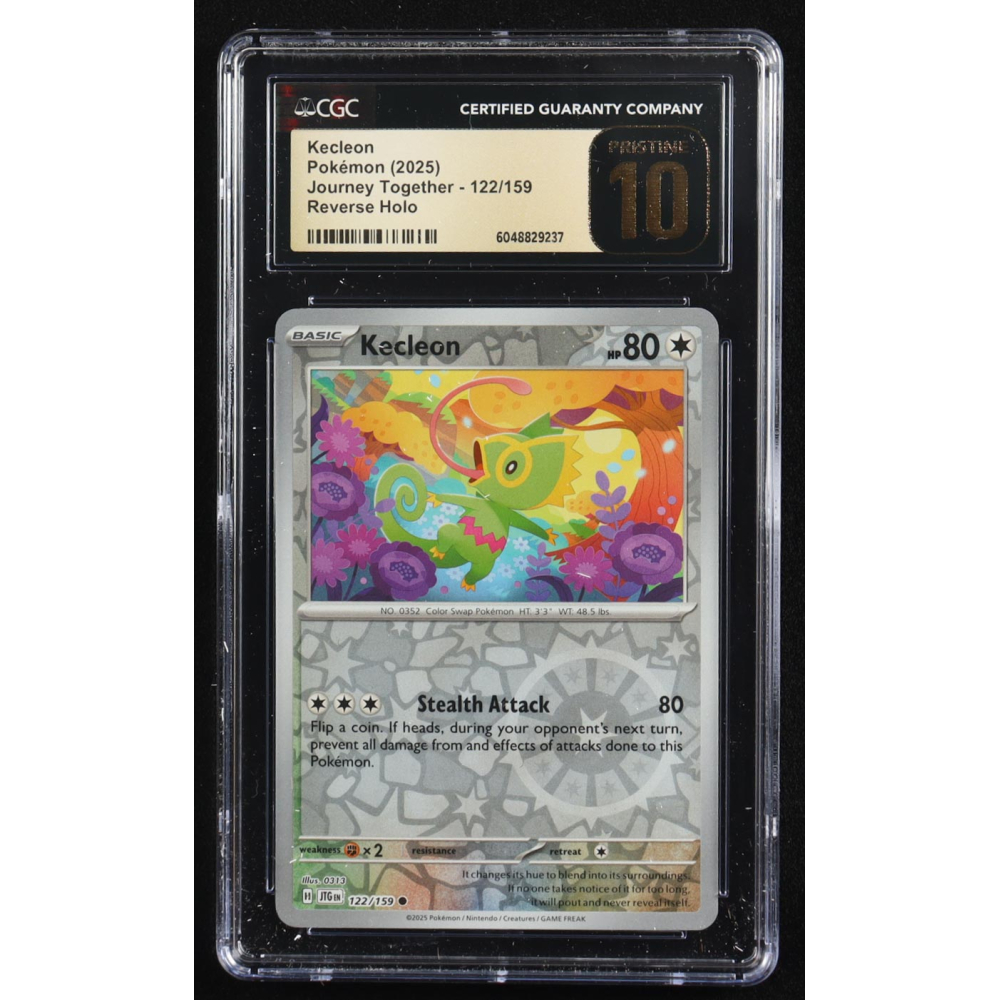 Kecleon 2025 Pokemon Journey Together #122 (CGC Pristine 10) at PristineAuction.com