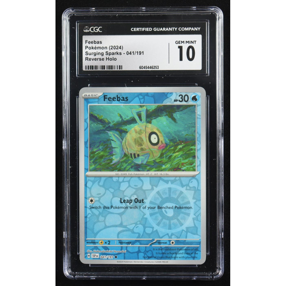 Feebas 2024 Pokemon Surging Sparks #041 (CGC 10) at PristineAuction.com
