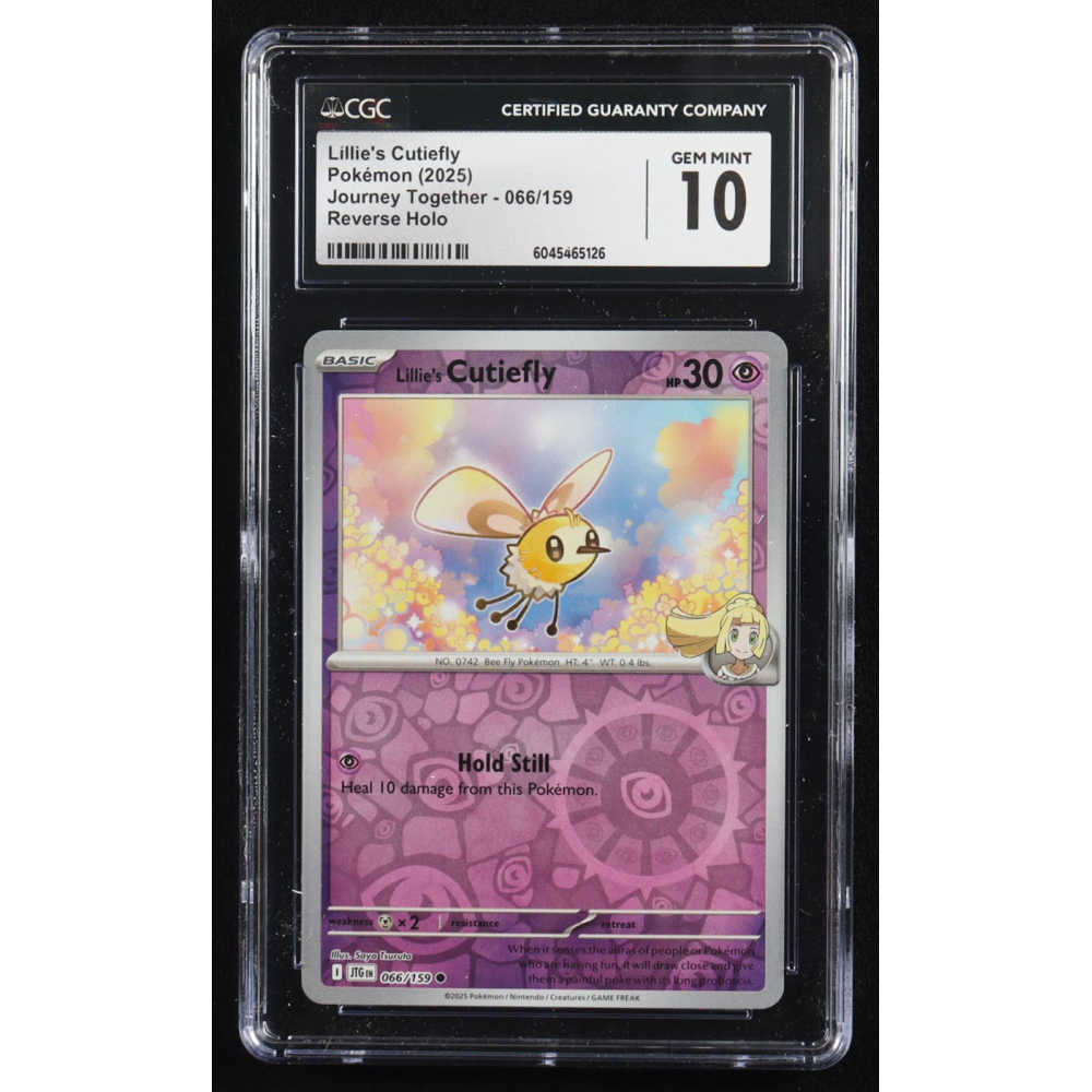 Lillie's Cutiefly 2025 Pokemon Journey Together #066 (CGC 10) at PristineAuction.com