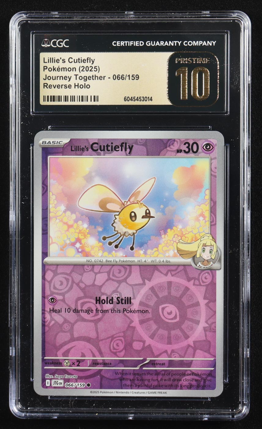 Lillie's Cutiefly 2025 Pokemon Journey Together #066 (CGC Pristine 10) at PristineAuction.com Lillie's Cutiefly 2025 Pokemon Journey Together #066 (CGC Pristine 10) at PristineAuction.com