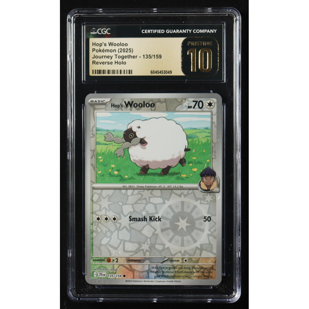 Hop's Wooloo 2025 Pokemon Journey Together #135 (CGC Pristine 10) at PristineAuction.com
