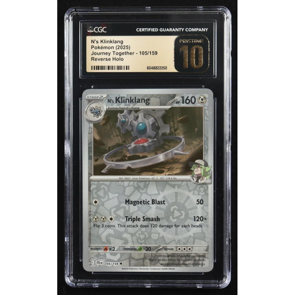 N's Klinklang 2025 Pokemon Journey Together #105 (CGC Pristine 10) at PristineAuction.com