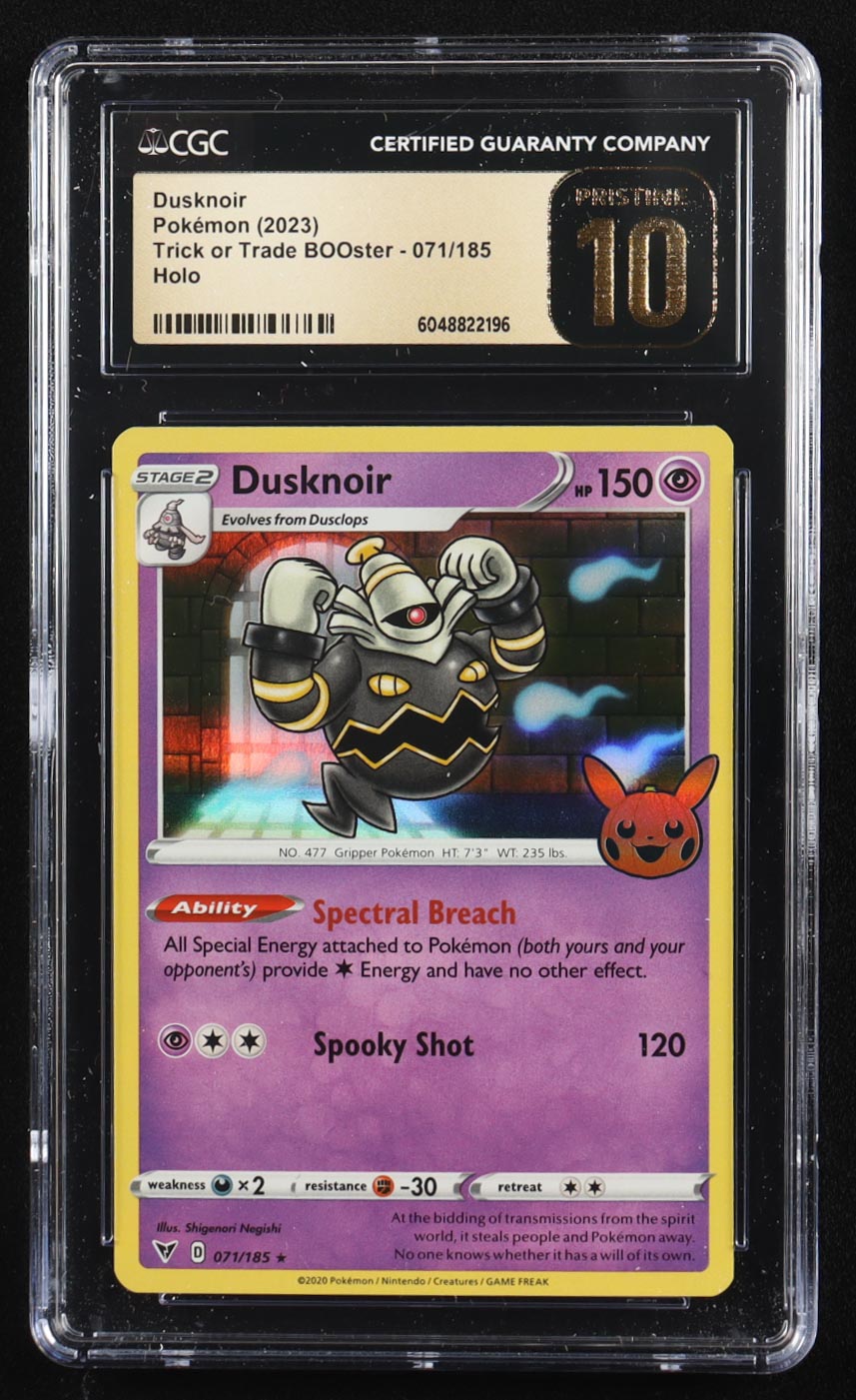 Dusknoir 2023 Pokemon Trick or Trade BOOster #071 (CGC Pristine 10) at PristineAuction.com Dusknoir 2023 Pokemon Trick or Trade BOOster #071 (CGC Pristine 10) at PristineAuction.com