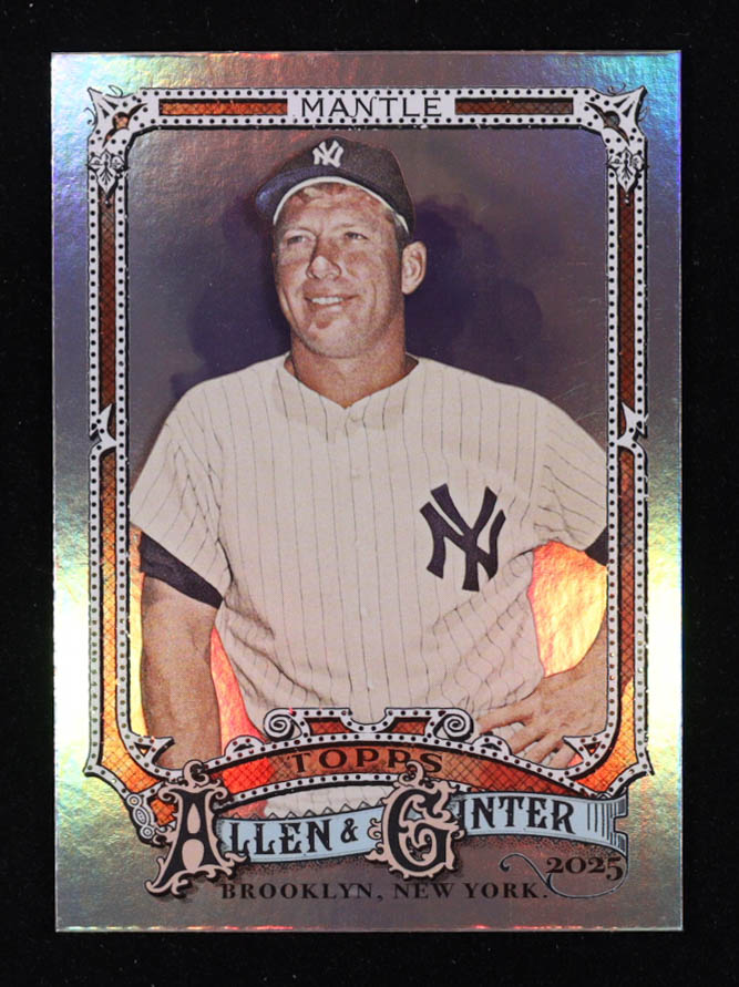 Mickey Mantle 2025 Topps Allen and Ginter Silver Portrait #19 at PristineAuction.com Mickey Mantle 2025 Topps Allen and Ginter Silver Portrait #19 at PristineAuction.com