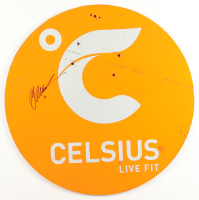 A.J. Allmendinger Signed "Celsius" Race-Used Pit Board (PA) at PristineAuction.com