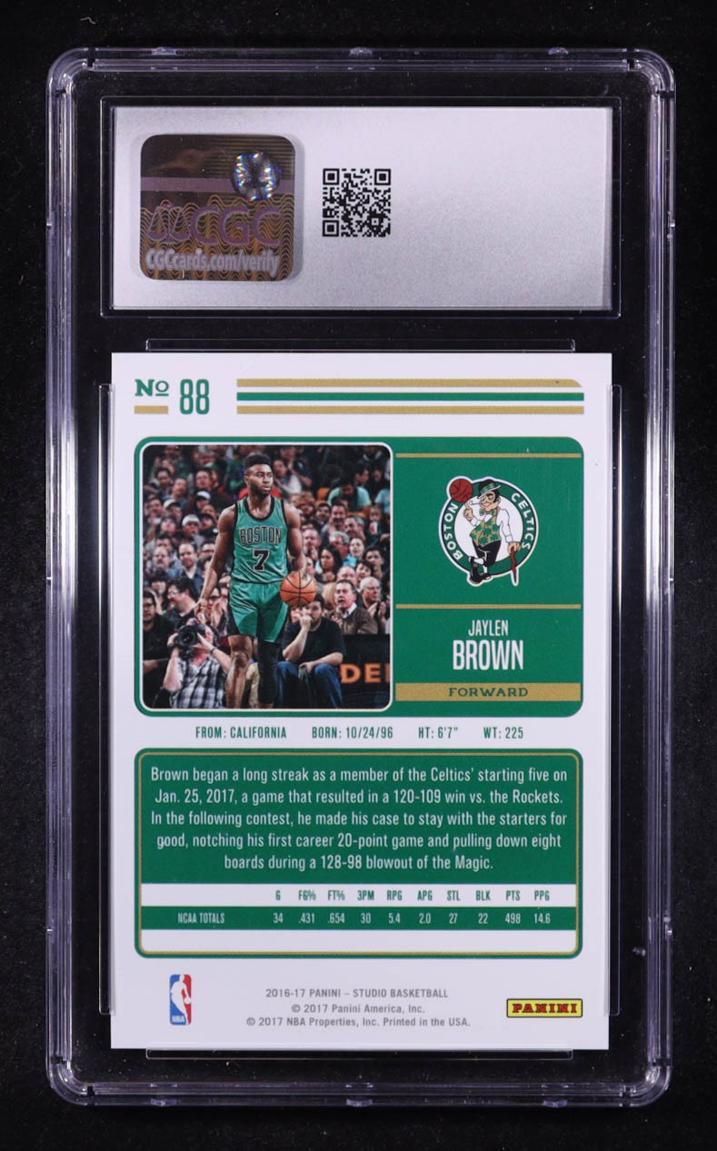 Jaylen Brown 2016-17 Studio #88 RC (CGC 10) at PristineAuction.com Jaylen Brown 2016-17 Studio #88 RC (CGC 10) at PristineAuction.com