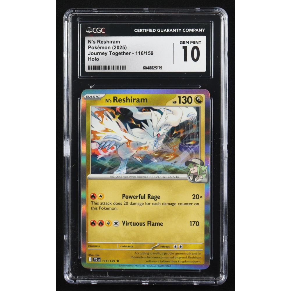 N's Reshiram 2025 Pokemon Journey Together #116 (CGC 10) at PristineAuction.com