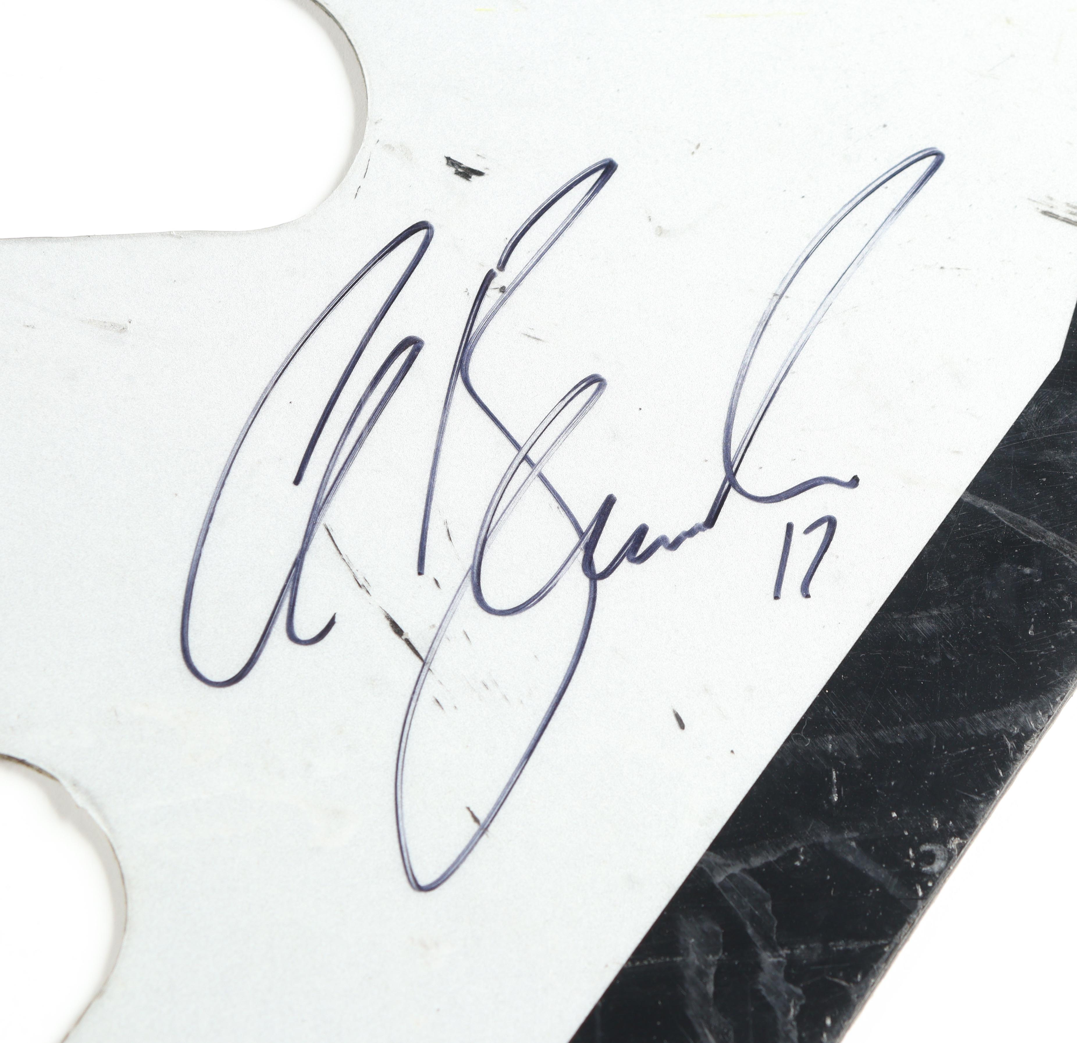 Chris Buescher Signed "17" Race-Used Pit Board (PA) at PristineAuction.com Chris Buescher Signed "17" Race-Used Pit Board (PA) at PristineAuction.com