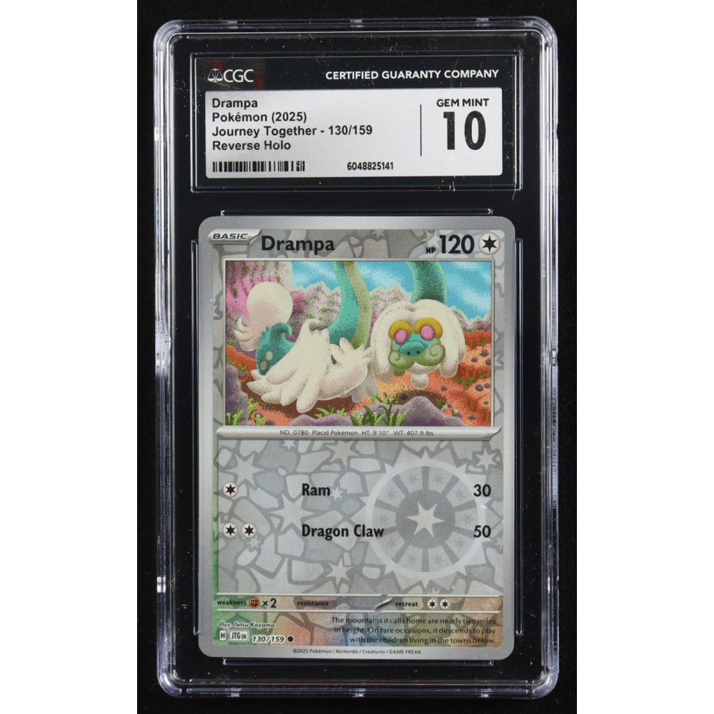 Drampa 2025 Pokemon Journey Together #130 (CGC 10) at PristineAuction.com