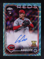 Andrew Abbott 2024 Topps Chrome Update Autographs Aqua Wave Refractors #ACAA #128/199 RC at PristineAuction.com