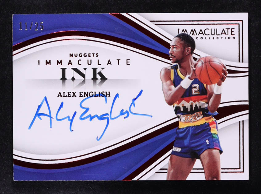 Alex English 2022-23 Immaculate Collection Immaculate Ink Red #20 #11/25 at PristineAuction.com Alex English 2022-23 Immaculate Collection Immaculate Ink Red #20 #11/25 at PristineAuction.com