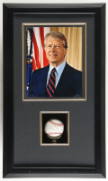 Jimmy Carter Signed Custom Framed Baseball Shadowbox Display (PSA & AutographCOA) at PristineAuction.com