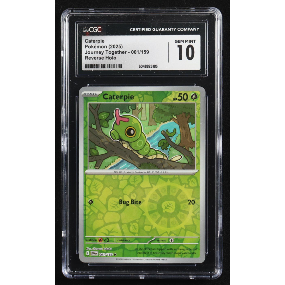 Caterpie 2025 Pokemon Journey Together #001 (CGC 10) at PristineAuction.com