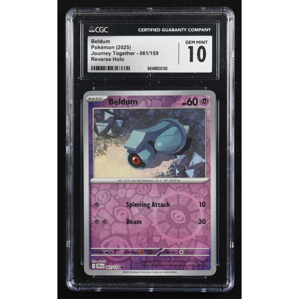 Beldum 2025 Pokemon Journey Together #061 (CGC 10) at PristineAuction.com