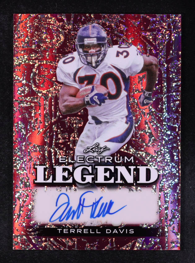 Terrell Davis 2024 Leaf Electrum Legend Autographs Pink Sparkle #LATD1 #1/1 at PristineAuction.com Terrell Davis 2024 Leaf Electrum Legend Autographs Pink Sparkle #LATD1 #1/1 at PristineAuction.com