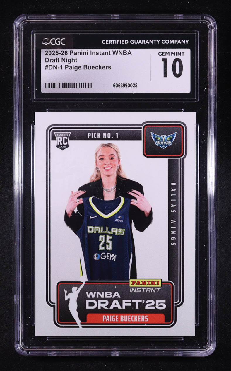 Paige Bueckers 2025 Panini Instant WNBA Draft Night #DN1 RC (CGC 10) at PristineAuction.com Paige Bueckers 2025 Panini Instant WNBA Draft Night #DN1 RC (CGC 10) at PristineAuction.com