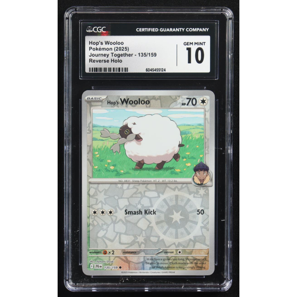 Hop's Wooloo 2025 Pokemon Journey Together #135 (CGC 10) at PristineAuction.com