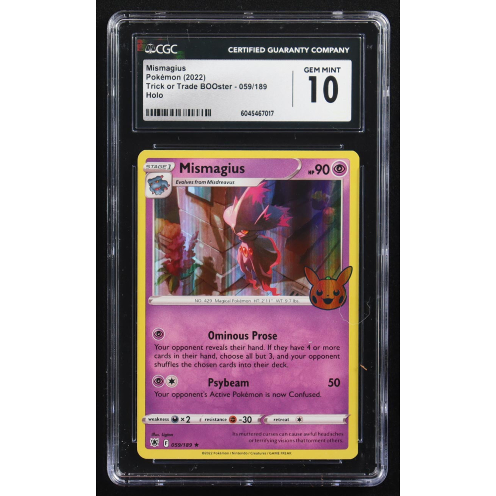 Mismagius 2023 Pokemon Trick or Trade BOOster #059 (CGC 10) at PristineAuction.com