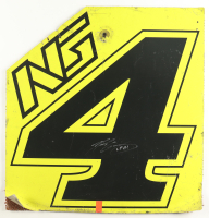 Noah Gragson Signed "4" Race-Used Pit Board Inscribed "LFG" (PA) at PristineAuction.com