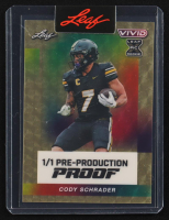 Cody Schrader 2024 Leaf Vivid Dazzling Performers #1/1 Pre-Production Proof RC at PristineAuction.com