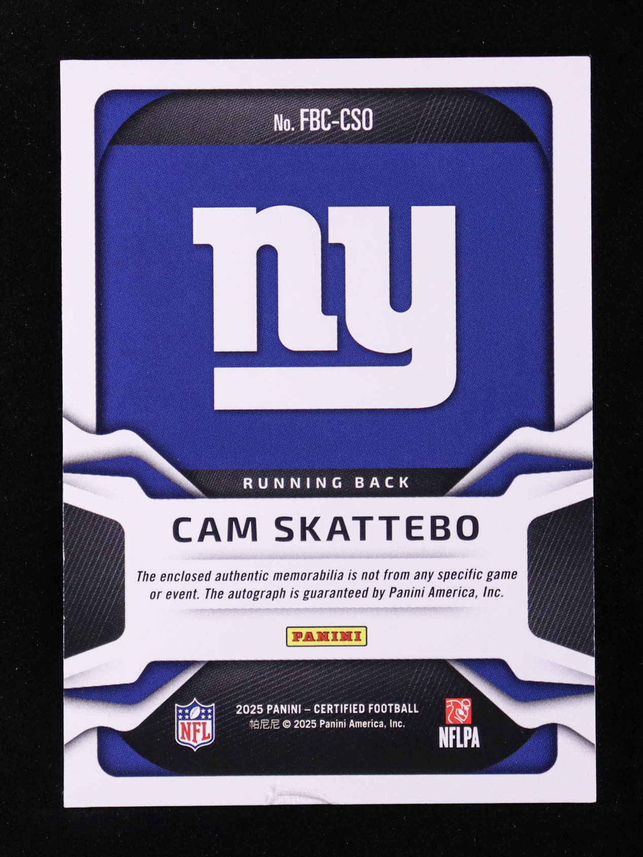 Cam Skattebo 2025 Certified Freshman Fabric Mirror Signatures Pink #8 RC #201/299 at PristineAuction.com Cam Skattebo 2025 Certified Freshman Fabric Mirror Signatures Pink #8 RC #201/299 at PristineAuction.com