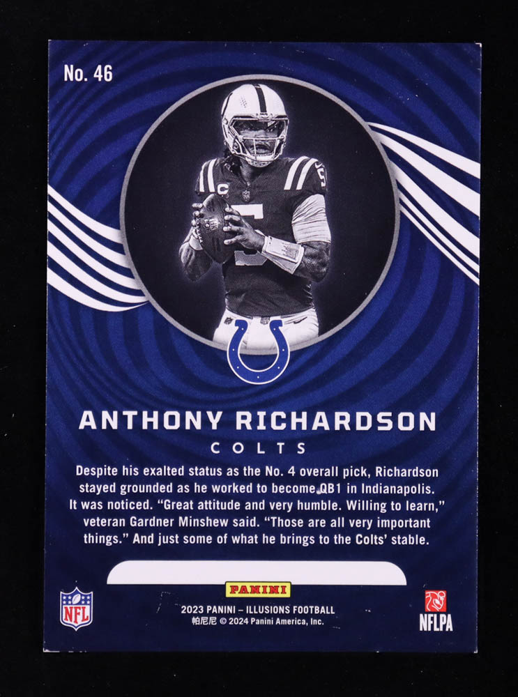 Anthony Richardson 2023 Panini Illusions Red #46 #102/175 RC at PristineAuction.com Anthony Richardson 2023 Panini Illusions Red #46 #102/175 RC at PristineAuction.com