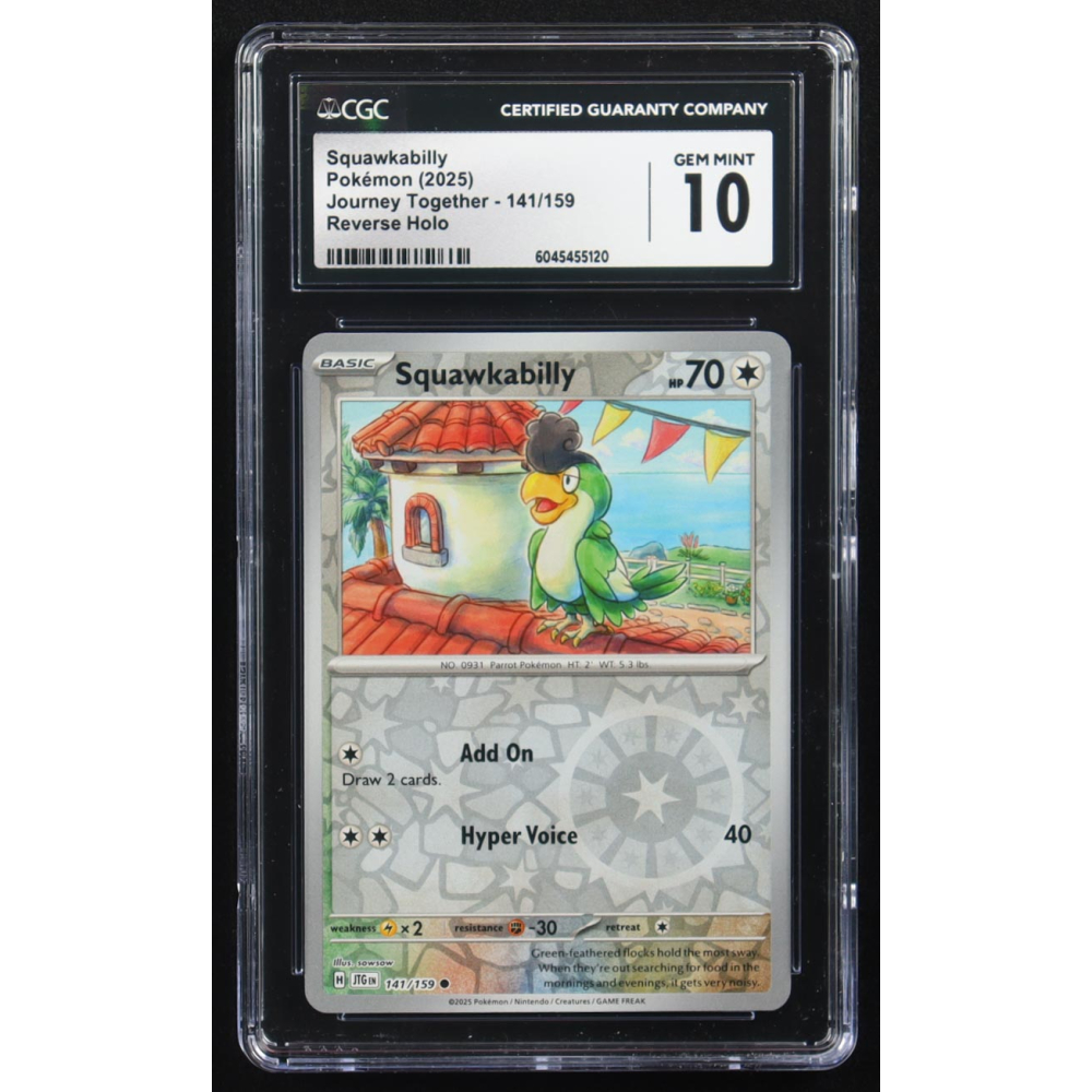 Squawkabilly 2025 Pokemon Journey Together #141 (CGC 10) at PristineAuction.com