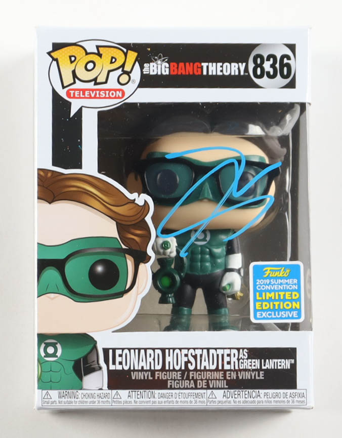 Johnny Galecki Signed "The Big Bang Theory" #836 Leonard Hofstader as Green Lantern Funko Pop! Vinyl Figure (PSA) at PristineAuction.com Johnny Galecki Signed "The Big Bang Theory" #836 Leonard Hofstader as Green Lantern Funko Pop! Vinyl Figure (PSA) at PristineAuction.com