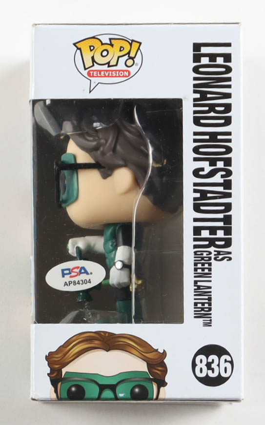 Johnny Galecki Signed "The Big Bang Theory" #836 Leonard Hofstader as Green Lantern Funko Pop! Vinyl Figure (PSA) at PristineAuction.com Johnny Galecki Signed "The Big Bang Theory" #836 Leonard Hofstader as Green Lantern Funko Pop! Vinyl Figure (PSA) at PristineAuction.com