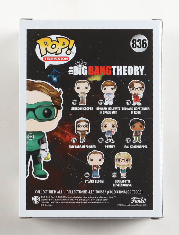 Johnny Galecki Signed "The Big Bang Theory" #836 Leonard Hofstader as Green Lantern Funko Pop! Vinyl Figure (PSA) at PristineAuction.com Johnny Galecki Signed "The Big Bang Theory" #836 Leonard Hofstader as Green Lantern Funko Pop! Vinyl Figure (PSA) at PristineAuction.com