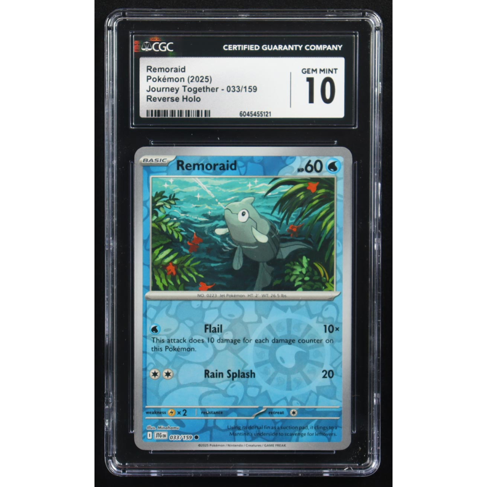Remoraid 2025 Pokemon Journey Together #033 (CGC 10) at PristineAuction.com