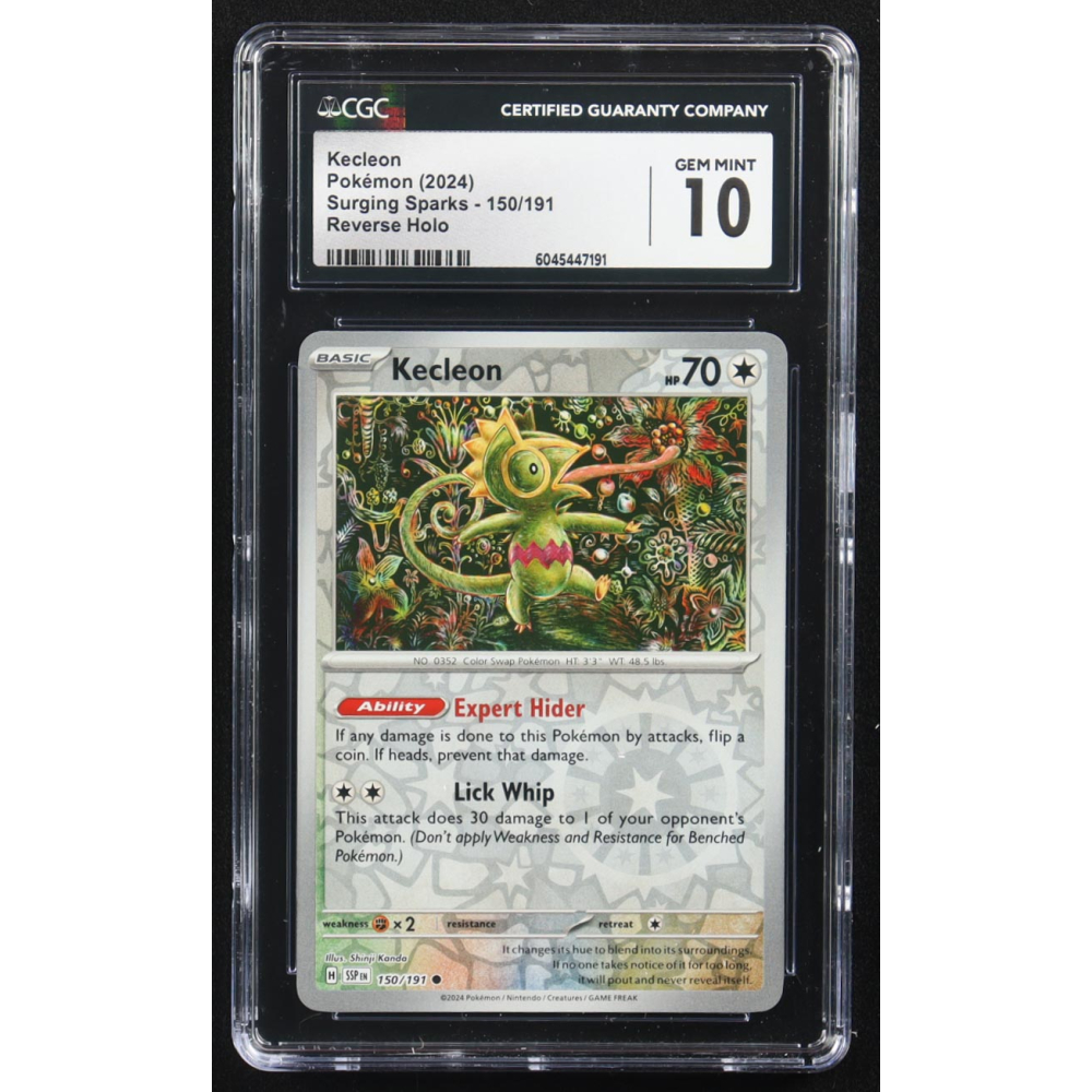 Kecleon 2024 Pokemon Surging Sparks #150 (CGC 10) at PristineAuction.com