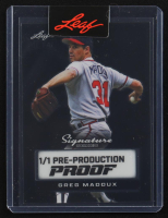 Greg Maddux 2024 Leaf Metal Signature Series #1/1 Pre-Production Proof at PristineAuction.com
