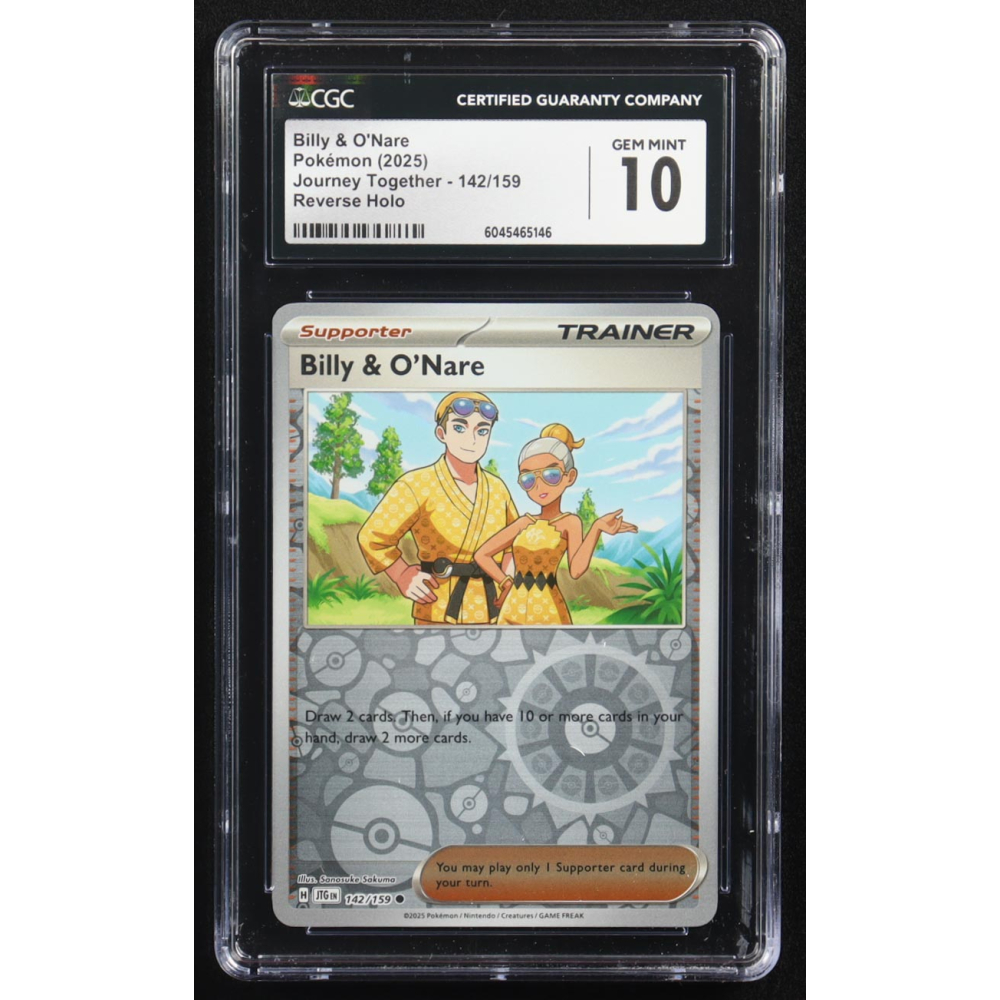 Billy & O'Nare 2025 Pokemon Journey Together #142 (CGC 10) at PristineAuction.com