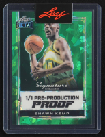 Shawn Kemp 2024 Leaf Metal Signature Series Green Crystal #1/1 Pre-Production Proof at PristineAuction.com