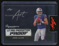 Josh Allen 2024 Leaf Metal Signature Series Classic Art #1/1 Pre-Production Proof at PristineAuction.com