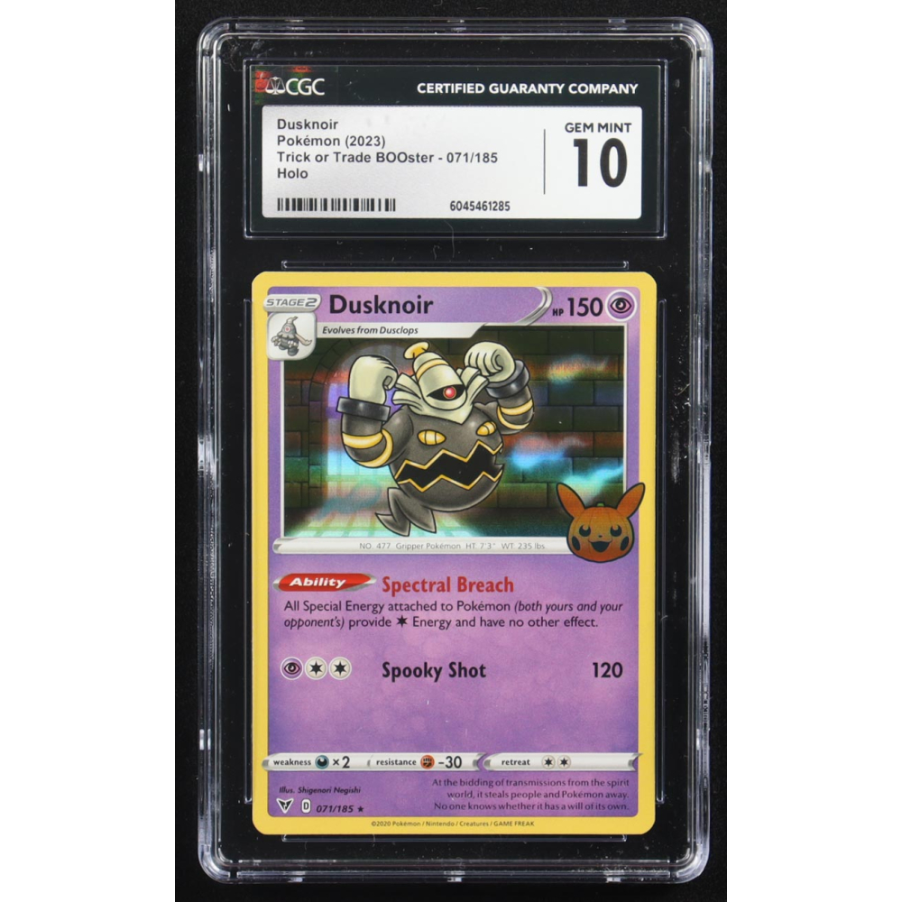 Dusknoir 2023 Pokemon Trick or Trade BOOster #071 (CGC 10) at PristineAuction.com