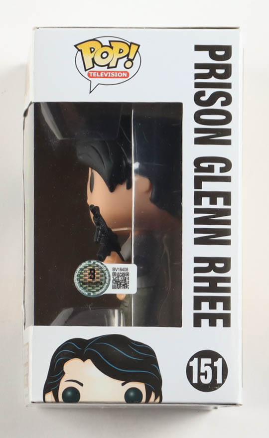 Steven Yeun Morgan Signed "The Walking Dead" #151 Prison Glenn Rhee Funko Pop! Vinyl Figure (Beckett) at PristineAuction.com Steven Yeun Morgan Signed "The Walking Dead" #151 Prison Glenn Rhee Funko Pop! Vinyl Figure (Beckett) at PristineAuction.com