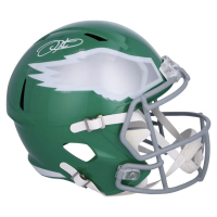 Jalen Hurts Autographed Eagles Full-Size Throwback Alternate Speed Helmet (Fanatics) at PristineAuction.com