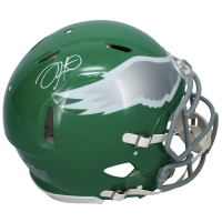Jalen Hurts Signed Eagles Full-Size Authentic On-Field Throwback Alternate Speed Helmet (Fanatics) at PristineAuction.com