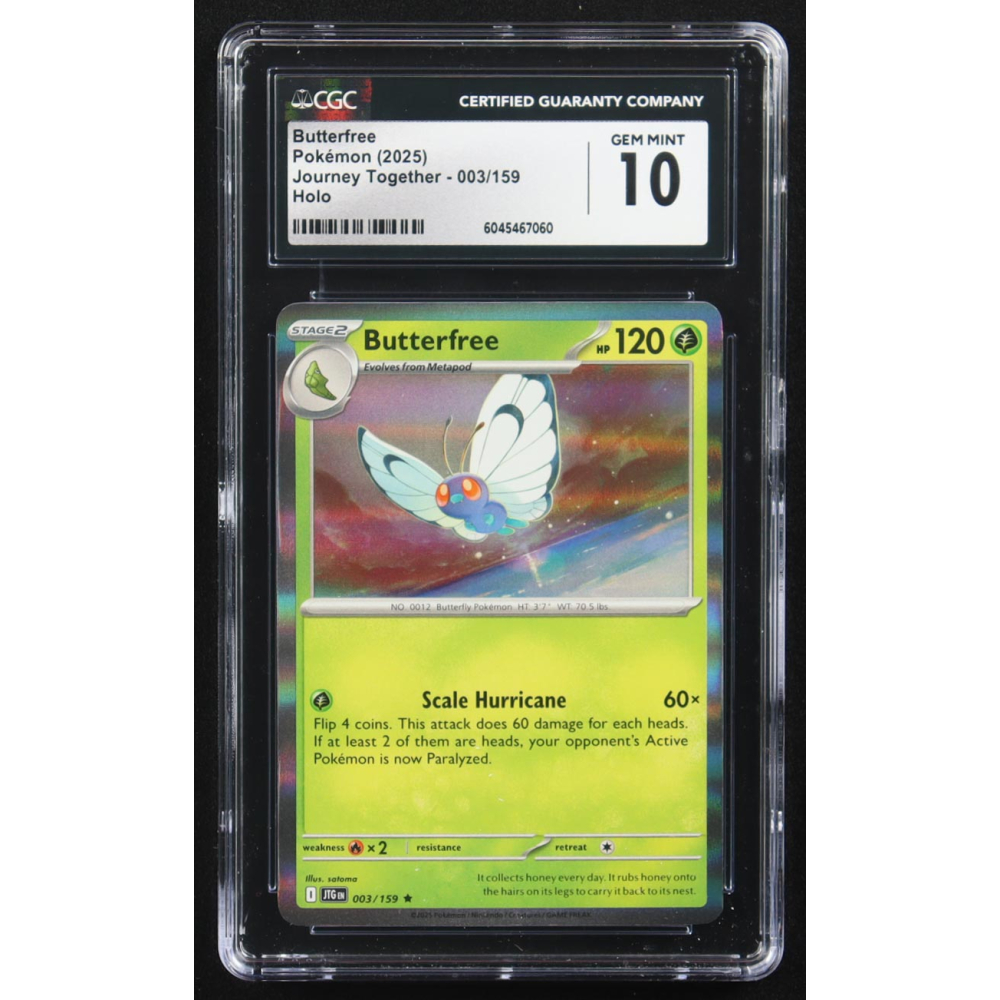 Butterfree 2025 Pokemon Journey Together #003 (CGC 10) at PristineAuction.com