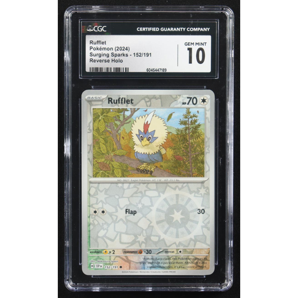 Rufflet 2024 Pokemon Surging Sparks #152 (CGC 10) at PristineAuction.com