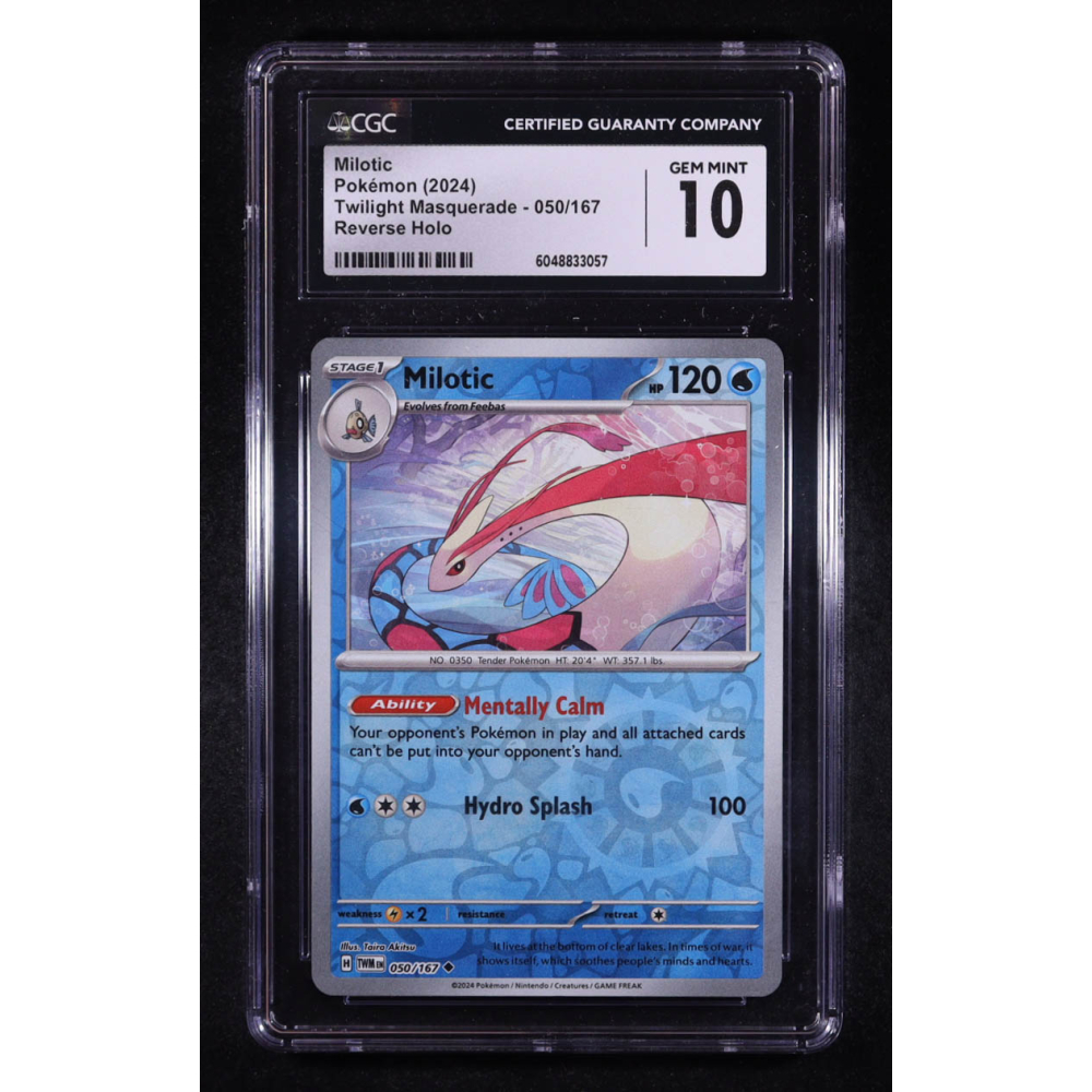 Milotic 2024 Pokemon Twilight Masquerade #050 (CGC 10) at PristineAuction.com